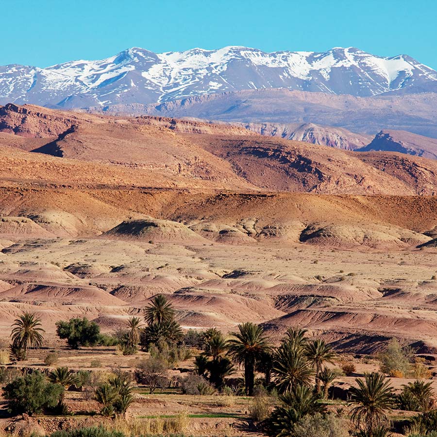 Atlas Mountain landscapes in Morocco